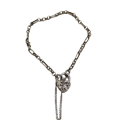  Womens Love Heart Bracelet Silver 925