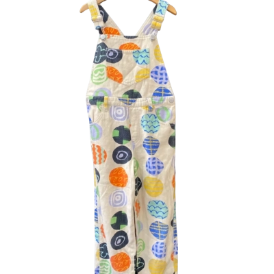 Gorman Play Ground Kids Overalls Size 7 -8 Beige / Pattern 