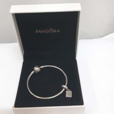 Pandora Silver 925 Bracelet With Happy Birthday Charm