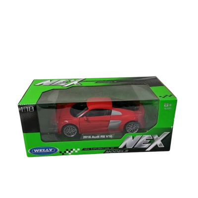 Welly Nex 2016 Red Audi R8 V10 1:18 Die-Cast Metal Model Car (new)