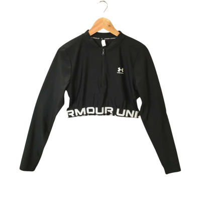 Women’s Size L Black Under Armour Long Sleeve Sport Cropped Top