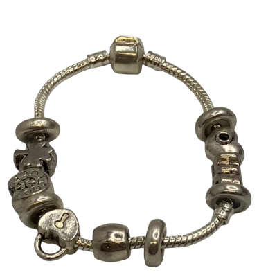 Sterling silver lucky charm bracelet