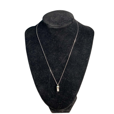 925 Sterling Silver necklace with small Whistle Shaped Pendant 