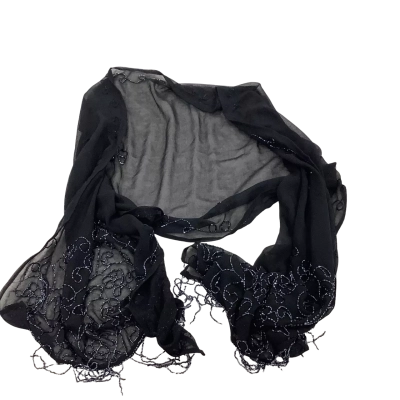  Beautiful Black Beaded Scarf Womens 164 x 40 cm approximately 