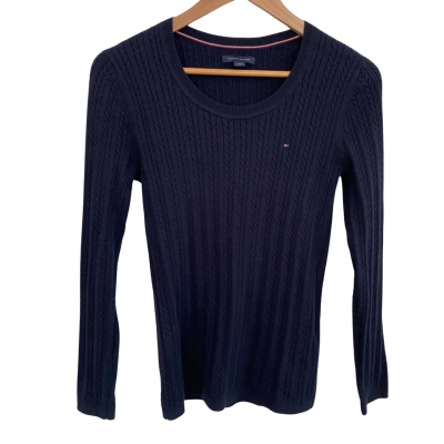 Tommy Hilfiger Womens  Size S Long Sleeve Top Navy Blue 
