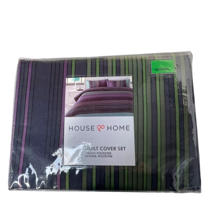 House And Home Queen Sized quilt Cover Set Polyester 