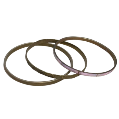 3 Bangles Brass & Brass Enamel
