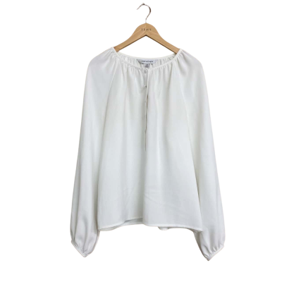 Forever New Womens Size 8 Long Sleeve Top White 