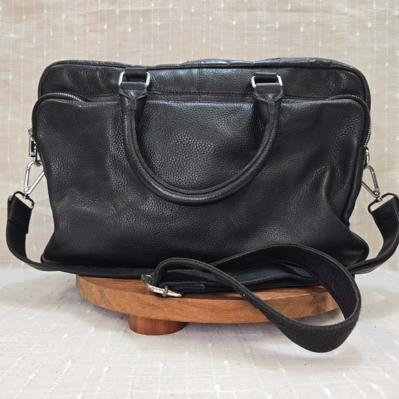 GUNMETAL CAPRI SATCHEL WITH CROSSBODY STRAP main image 0