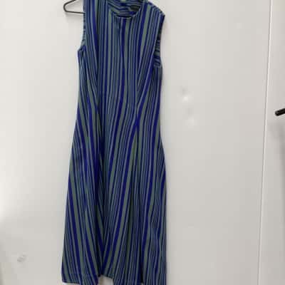 COS Womens  Size 40 Casual Dress Blue / Green / Striped 