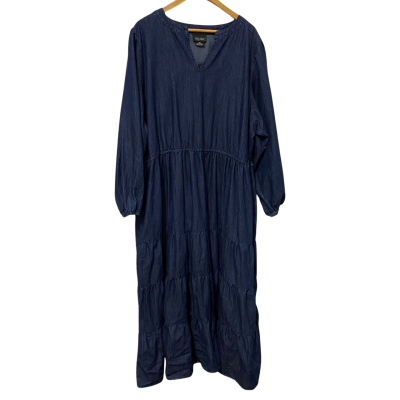 City Chic Womens  Size XXL Casual Dress / Long Sleeve Dress / Maxi Dress Navy Blue 