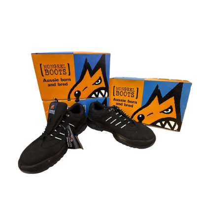 Mongrel Black Steel Cap Toe Hiker Shoe