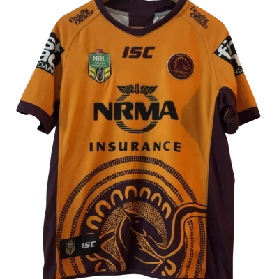 2018 NRL Broncos Indigenous Jersey Size M 