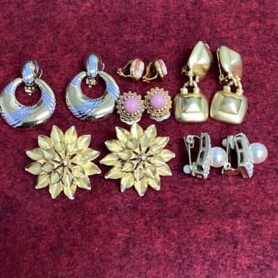 Collection of Clip On Earrings VGC 4cm-1cm