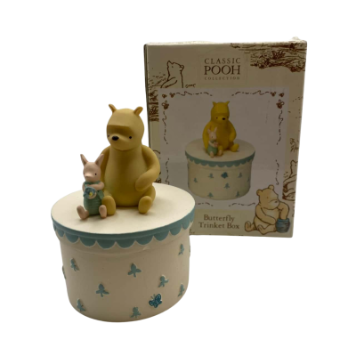 Classic Pooh Collection Butterfly Trinket Box BNIB     CUBES