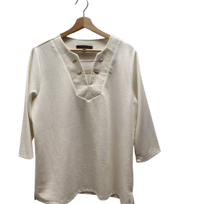 Liz Jordan Womens  Size XL White Top