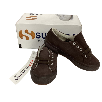 Superga Kids  Size 30 Shoes Fur Lined Chocolate Brown 