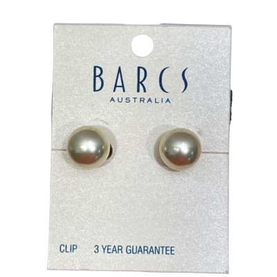 BNWT Barcs Australia Pearl with Gold Clip On Earrings