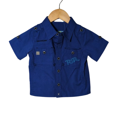 Kids Size 0 - Run Scotty Run Blue Shirt