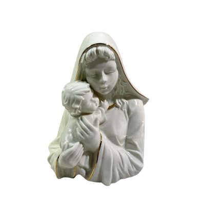 Mikasa Madonna and Child Porcelain Figurine With Gold Trim