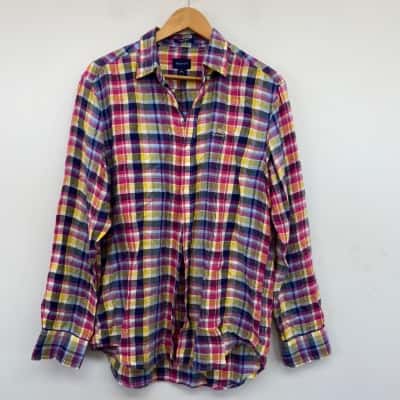 Gant Linen Long Sleeve Button Up Shirt Size M