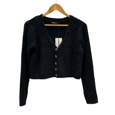 All About Eve Women's Size 8 Cropped Cardigan Black  RRP$80