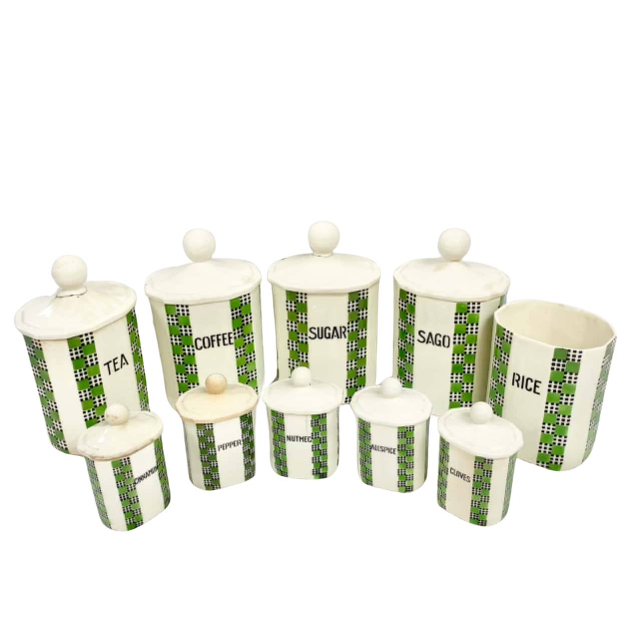 Rare Vintage Czechoslovakia Porcelain Canisters Set