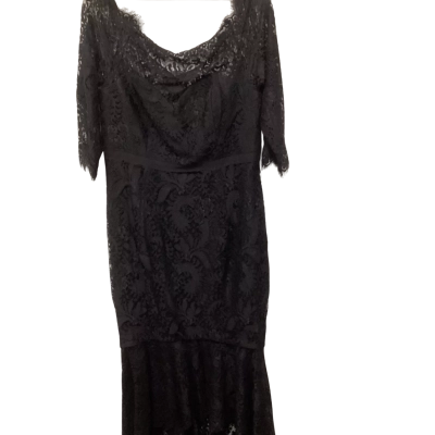 City Chic Womens  Size XS Maxi Dress Black  