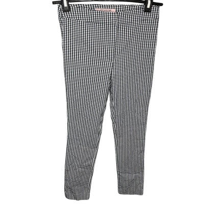 Review Womens size 6 Skinny Leg Pants Black  / Pattern / White 