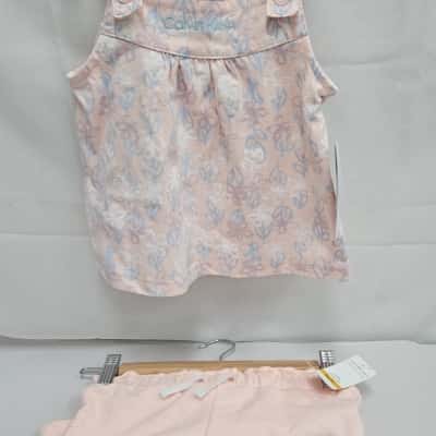  Kids  Size 3 Shorts  and top Peach 