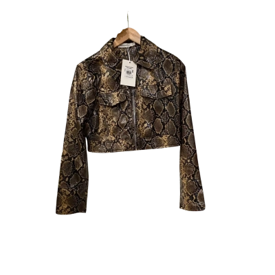 Bronze Snake Womens  Size 8 Cropped Jacket Animal print / Brown 