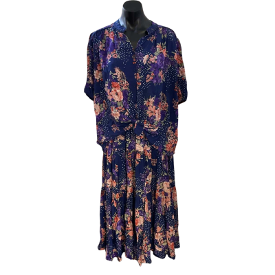 Jaase Womens  Size XS Blue / Floral skirt set 