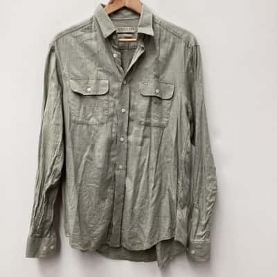 RM Williams Mens  Size M Long Sleeve Shirt Green 