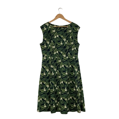 Timeless by Vanessa Tong Size 16 Elegant Floral Green Dress  