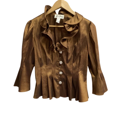 vintage Joseph Ribkoff Womens  Size 12 3/4 Sleeve Top Gold(b) (