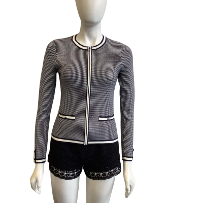 Marcs Women's Label Size S Light Weight Jacket Blue & White Pattern 