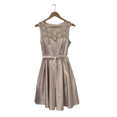 Review Womens  Size 12 Cocktail Dress Beige 