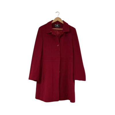Italian Made Wool & Cashmere Size 18 Beautiful Red Coat