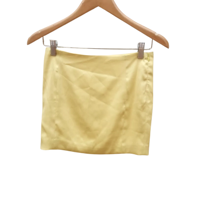 XXS Meshki Low Rise Mini Skirt Yellow NEW WITH TAGS