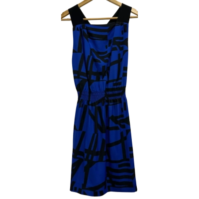 Sandro Womens  Size 2 Halter Neck Dress Black  / Blue 
