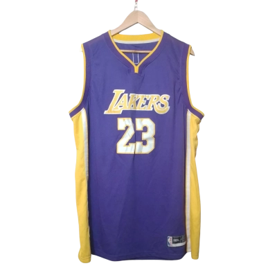 NBA Size XXXL LA Lakers 23 LeBron James Purple Jersey 