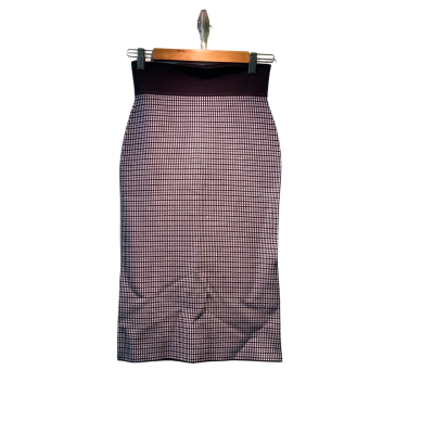 Saba Womens  Size XS Midi Skirt Checked / Navy Blue 