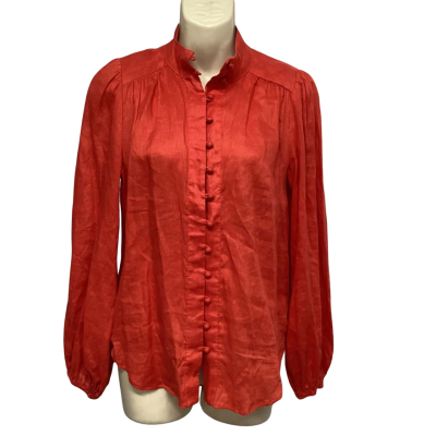 Witchery Womens  Size 8 100% Linen Blouse VGUC