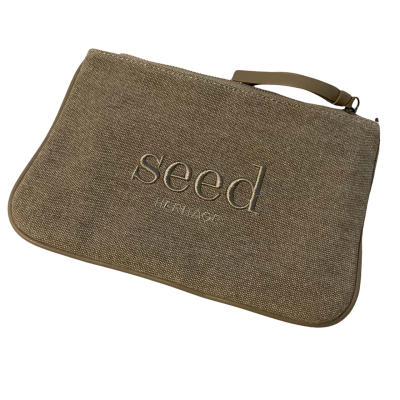 Seed Heritage cosmetic clutch Khaki 