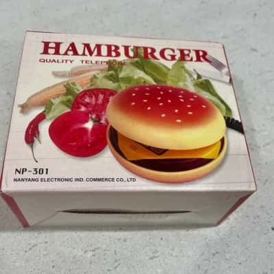 Analogue Juno Hamburger Cheeseburger Telephone Home Desktop Corded Phone 