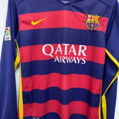 Barcelona Nike Mens  Size S long sleeve Jersey Blue / Red 