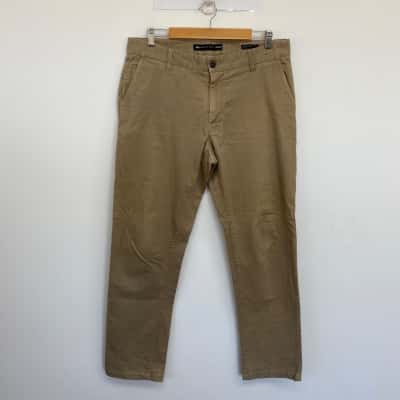 Jonathan Adams Beige Straight Fit Chino Pants Size 36/92R