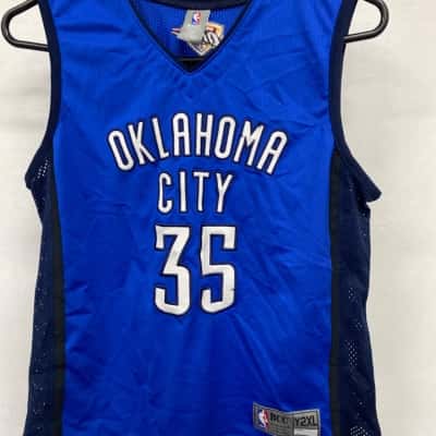Oklahoma City NBA Youth Kids  Size XL Sport Top Black  / Blue 