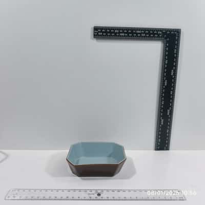 Denby Stoneware England Rectangle Dish Brown Blue Vintage