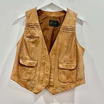 French Connection Genuine Leather Vest Size 12- so soft